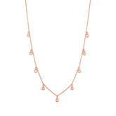 0.22ct 14k Rose Gold Diamond Necklace